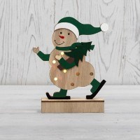 Деревянные фигуры с подсветкой