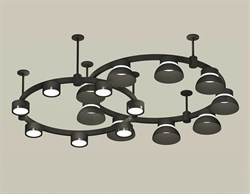 Ambrella Комплект подвесного светильника с акрилом XR92221101/16 SBK/PBK/FR черный песок/черный полированный/белый матовый GX53 (A9222, A9227, C9242, XR92221101 - фото 100096