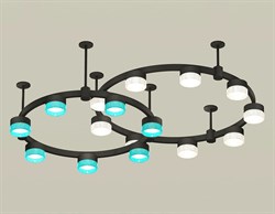 Ambrella Комплект подвесного светильника с композитным хрусталем XR92221210/16 SBK/CL/BL черный песок/прозрачный/голубой GX53 (A9222, A9227, C9242, C9 XR92221210 - фото 100205