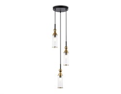 Ambrella Светильник подвесной LH55252/3 BK/BS/CL черный/латунь/прозрачный E14*3 max 40W D230*1200 LH55252 - фото 100495