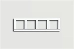 Рамка четверная, для горизонтального/вертикального монтажа Jung A500 Белый a584ww - фото 10051