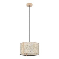 Eglo 390323 Подвесной светильник (люстра) HONTONGAS, 1X25W (E27), Ø400, дерево, сталь, коричневый, черный 390323 - фото 100790