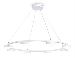 Ambrella Светильник светодиодный подвесной с пультом FL51761/1+8 WH белый 3000K/4200K/6400K 67W D1000*1000 (ПДУ ИК) FL51761 - фото 100894