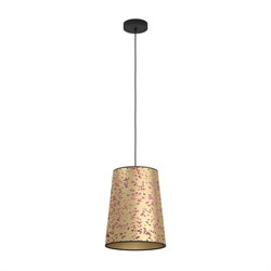 Eglo 390292 Подвесной светильник (люстра) CASTUERA, 1X25W (E27), Ø300, сталь, черный / бумага с розовыми 390292 - фото 100902