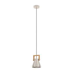 Eglo 43951 Подвесной светильник (люстра) CAWTON, 1X40W (E27), Ø160, сталь, дерево, коричневый 43951 - фото 101052