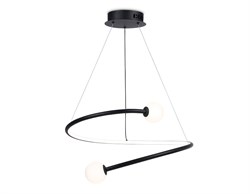 Ambrella Подвесной светодиодный светильник с пультом управления FL66293 BK черный 39W 3000K-6400K D500*1000 (ПДУ ИК) FL66293 - фото 101225