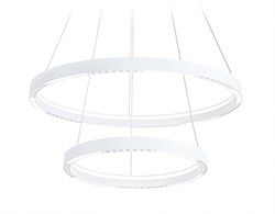 Ambrella Светильник подвесной светодиодный FL5862/2 WH белый 45W 3000K/4200K/6400K D600/400*830 (без ПДУ) FL5862 - фото 101246
