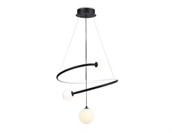 Ambrella Подвесной светодиодный светильник с пультом управления FL66303 BK черный 39W 3000K-6400K+G9 D500*1200 (ПДУ ИК) FL66303 - фото 101273