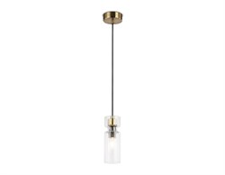 Ambrella Светильник подвесной LH56111 BK/BS/CL черный/латунь/прозрачный E14 max 40W D65*1500 LH56111 - фото 101288
