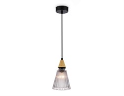 Ambrella Светильник подвесной LH58111 BK/LW/SM черный/светлое дерево/дымчатый E14 max 40W D110*1500 LH58111 - фото 101461