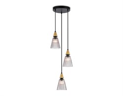 Ambrella Светильник подвесной LH58112/3 BK/LW/SM черный/светлое дерево/дымчатый E14*3 max 40W D270*1200 LH58112 - фото 101479