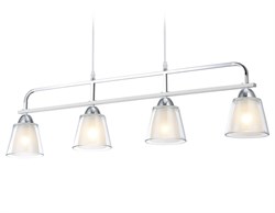 Ambrella Светильник подвесной TR303242/4 WH/CH/CL/FR белый/хром/прозрачный/белый матовый E27*4 max 60W 870*120*780 TR303242 - фото 101543