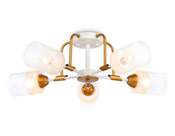 Ambrella Светильник подвесной TR303323/5 WH/GD/CL/FR белый/золото/прозрачный/белый матовый E27*5 max 60W D620*200 TR303323 - фото 101693
