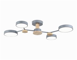 Ambrella Светильник светодиодный подвесной FL4859/4 GR/WD серый/дерево 60W 3000-6000K 700*400*120 (без ПДУ) FL4859 - фото 102512