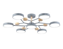 Ambrella Светильник светодиодный подвесной FL4865/7 GR/WD серый/дерево 126W 3000-6000K D830*190 (без ПДУ) FL4865 - фото 102593