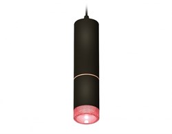 Ambrella Комплект подвесного светильника с композитным хрусталем XP6313030 SBK/PI черный песок/розовый MR16 GU5.3 (A2302, C6343, A2063, C6313, N6152) XP6313030 - фото 102606