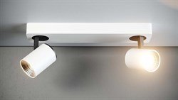 Quest Light Светильник накладной, поворотный, белый с черной вставкой, под лампу GU10, IP20 FIST 2 white/black FIST 02 white/black - фото 103016
