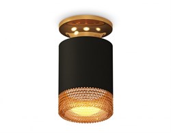 Ambrella Комплект накладного светильника XS6302162 SBK/PYG/CF черный песок/золото желтое полированное/кофе MR16 GU5.3 (N6905, C6302, N6154) XS6302162 - фото 103190