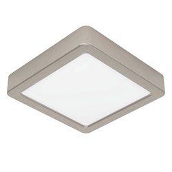 Eglo 900593 Накладной светильник диммируемый FUEVA 5, 11W (LED), 3000K, L160, B160, H28, сталь, матовый никель / пластик, белый 900593 - фото 104236