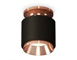 Ambrella Комплект накладного светильника XS7511140 SBK/PPG черный песок/золото розовое полированное MR16 GU5.3 (N7930, C7511, N7035) XS7511140 - фото 104387