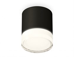 Ambrella Комплект накладного светильника с акрилом XS7402033 SBK/FR/CL черный песок/белый матовый/прозрачный MR16 GU5.3 (C7402, N7160) XS7402033 - фото 104795