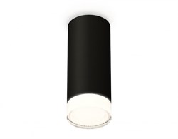 Ambrella Комплект накладного светильника с акрилом XS7443014 SBK/FR/CL черный песок/белый матовый/прозрачный MR16 GU5.3 (C7443, N7160) XS7443014 - фото 104858
