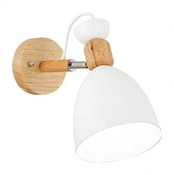 Evoluce BALCAMO SLE103801-01 светильник настенный светлое дерево, белый / белый E27 1*60W SLE103801-01 - фото 105964