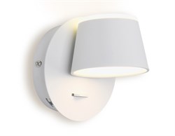 Ambrella Настенный светодиодный светильник с выключателем FW166 WH/S белый/песок LED 3000K 10W 120*120*140 FW166 - фото 106659
