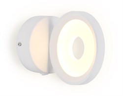 Ambrella Настенный светодиодный светильник с выключателем FW198 WH белый LED 3000K 12W D130*190 FW198 - фото 106723