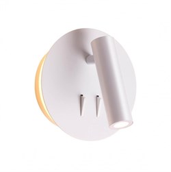 Odeon Light 3912/9WL ODL20 243 белый/металл Наст-й свет-к  с лампой д/чтения с выкл LED 9W 3000K 220V BEAM 3912/9WL - фото 107012