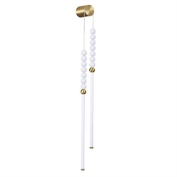 Odeon Light 6639/16WL HIGHTECH ODL24 металл/античная бронза/белые бусы из акрила Настенный светильник IP20 LED 16W 3000K 220V MONELLA 6639/16WL - фото 107505