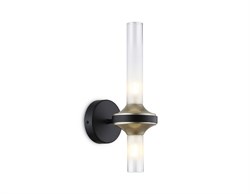 Ambrella Светильник настенный LH55355/2 BK/CGD/CL черный/золото/прозрачный G9/2 max 30W 150*100*320 LH55355 - фото 107700
