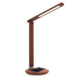 Ambrella Светодиодная настольная лампа с беспроводной зарядкой DE522 BR коричневый LED 3000-6400K 8W DE522 - фото 108788