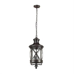 Odeon Light 4045/3 ODL18 708 черный/золотая патина Уличный светильник-подвес IP44 E14 3*60W 220V SATION 4045/3 - фото 108869