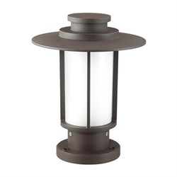 Odeon Light 4047/1B ODL18 703 опал/темно-серый Уличный светильник на столб IP54 E27 18W 220V MITO 4047/1B - фото 109237