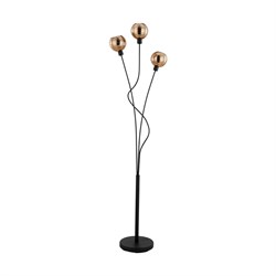 Eglo 39694 Торшер CREPPO, 3X40W(E27), сталь, черный/стекло с напылением, золотистый 39694 - фото 109252