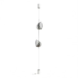 Odeon Light 4865/2FC MODERN ODL_EX22 45 серебристый/белый/стекло Натяжной торшер с выкл. E14 2*40W JUNGLE 4865/2FC - фото 109668