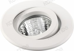 Comtech PROTEI Светильник точечный алюминиевый поворотн,50W, ГЛН/LED G5.3, IP20, 12V,бел мат 15044555 - фото 109792