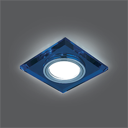 Gauss Светильник Backlight Gu5.3 LED 4100K 1/40 квадрат, синий/хром BL061 - фото 110178