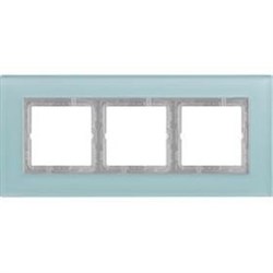 Рамка тройная для горизонтального/вертикального монтажа Jung LS Plus Матовое стекло LSP983GLAS - фото 11188