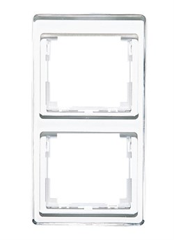 Рамка двойная для вертикального монтажа Jung SL 500  Белый sl582ww - фото 11210
