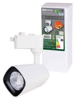 TDM Светильник трековый однофазный LED TRL-02-025-NW 25 Вт, 24°, 4000 К, 90 Ra, белый SQ0369-0024 - фото 112119
