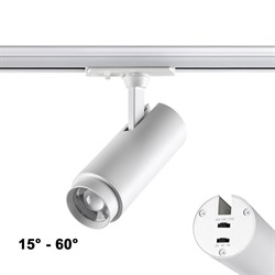 Novotech 359026 PORT NT23 000 белый Однофазный двухжильный трековый светильник с перекл. цв.температуры,мощности IP20 LED 3000К\4000К\6000К 5W/9W/13W 359026 - фото 112194
