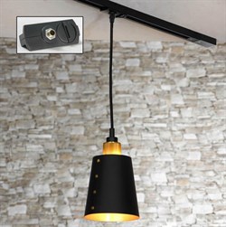 Lussole LOFT Металл Черный / матовое золото Металл трековый светильник однофазный E27 60W LSP-9861-TAB - фото 112718