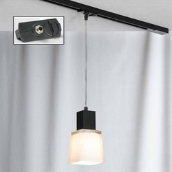 Lussole PROMO 2 Металл Хром / черный Стекло трековый светильник однофазный E14 40W LSC-2506-01-TAB - фото 112729