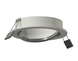 Ambrella Корпус светильника встраиваемый поворотный для насадок D70mm C7653 SGR серый песок D106*H25mm MR16 GU5.3 C7653 - фото 113105