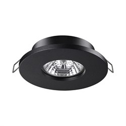 Novotech 370801 SPOT NT22 черный Светильник встраиваемый влагозащищенный IP44 GU10 50W 220V AQUA 370801 - фото 113253