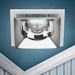 ЭРА Встраиваемый светильник декоративный ЭРА KL102 WH/CH MR16 GU5.3 белый хром Б0056354 - фото 113531