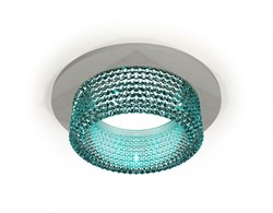 Ambrella Комплект встраиваемого светильника с композитным хрусталем XC6514043 SGR/BL серый песок/голубой MR16 GU5.3 (C6514, N6153) XC6514043 - фото 113565