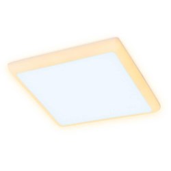 Ambrella Встраиваемый cветодиодный светильник с подсветкой DCR337 24W+6W 6400K/3000K 85-265V 230*230*32 DCR337 - фото 113751